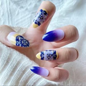 Mandala Sunset - Nail Junkie - full artificial nail set